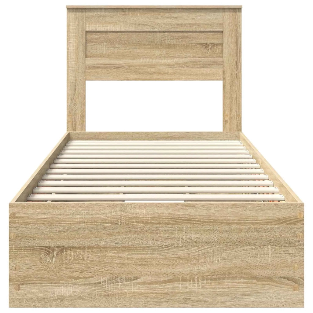 Struttura del letto con cassetto Rovere Sonoma 90 x 200 cm 3409879