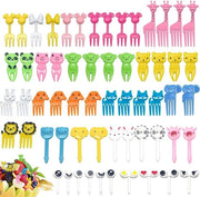 60 pezzi di Fruitpickers Animali Mini Food Fruit Forks Picks Caricature Fruit Picking - Spazzole per la Colazione Bento Fruit Dessert - Contenuto necessario