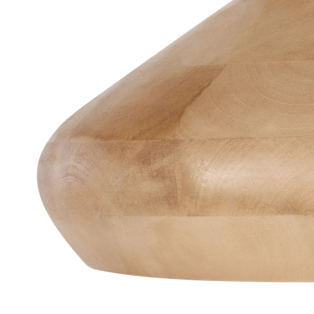 Lampadario dalla Forma rotonda regolabile in legno di mango chiaro da appendere lampada da soffitto