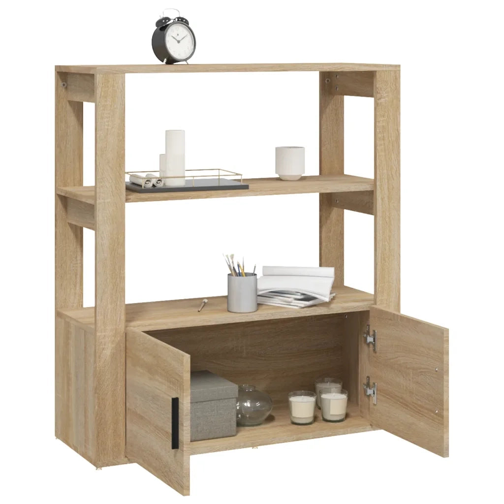Credenza Rovere Sonoma 80x30x90 cm in Legno Multistrato 819463