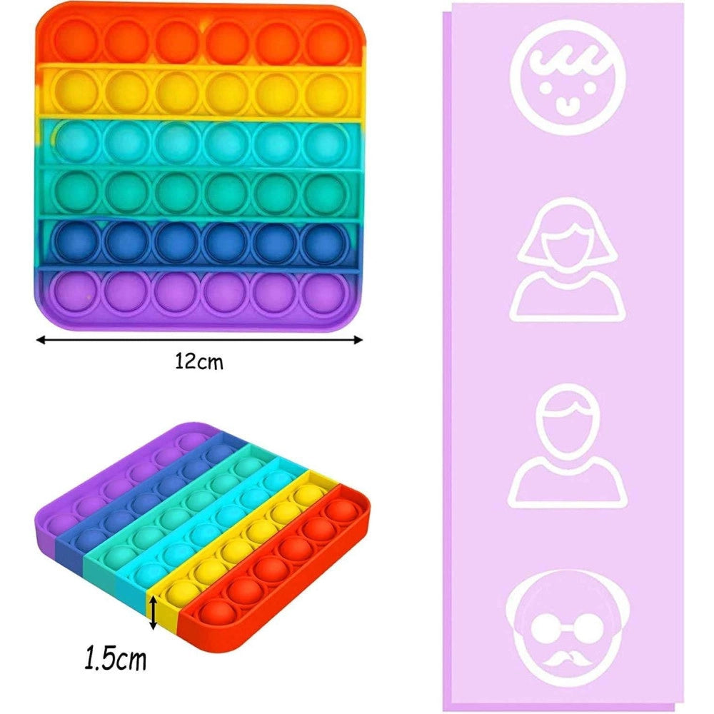 Trade Shop - Push Popit Bolle Fidget Giocattolo Antistress Sensory Bubble Gioco Per Bambini -