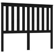 Testiera | Testata per Letto Nera 126x6x101 cm in Legno Massello di Pino
