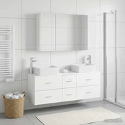 Set di mobili per il bagno 4 pcs Bianco 3406863