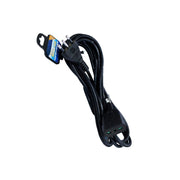 Prolunga Lineare Colore Nero 3M 3X1.0mm Spina Italiana 16A Presa Bipasso 10/16A Max 3500W
