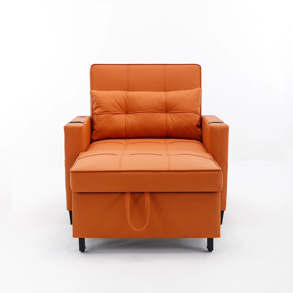 Divano letto 3 in 1 - Xylo - Con porta-bicchieri e USB, per piccoli spazi