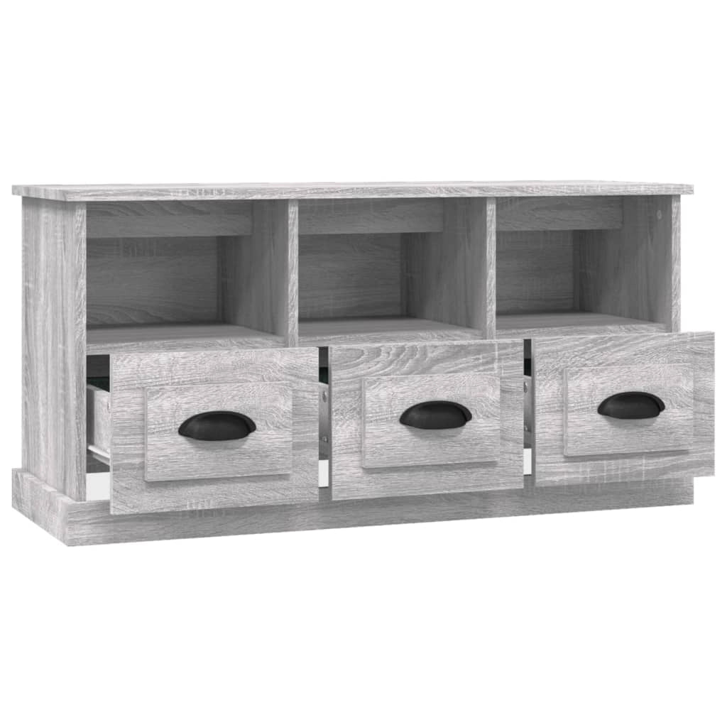 Mobile TV multimediale mensola TV credenza TV sala da pranzo soggiorno camera da letto Sonoma 100 x 35 x 50 cm legno ingegnerizzato grigio 02_0028336