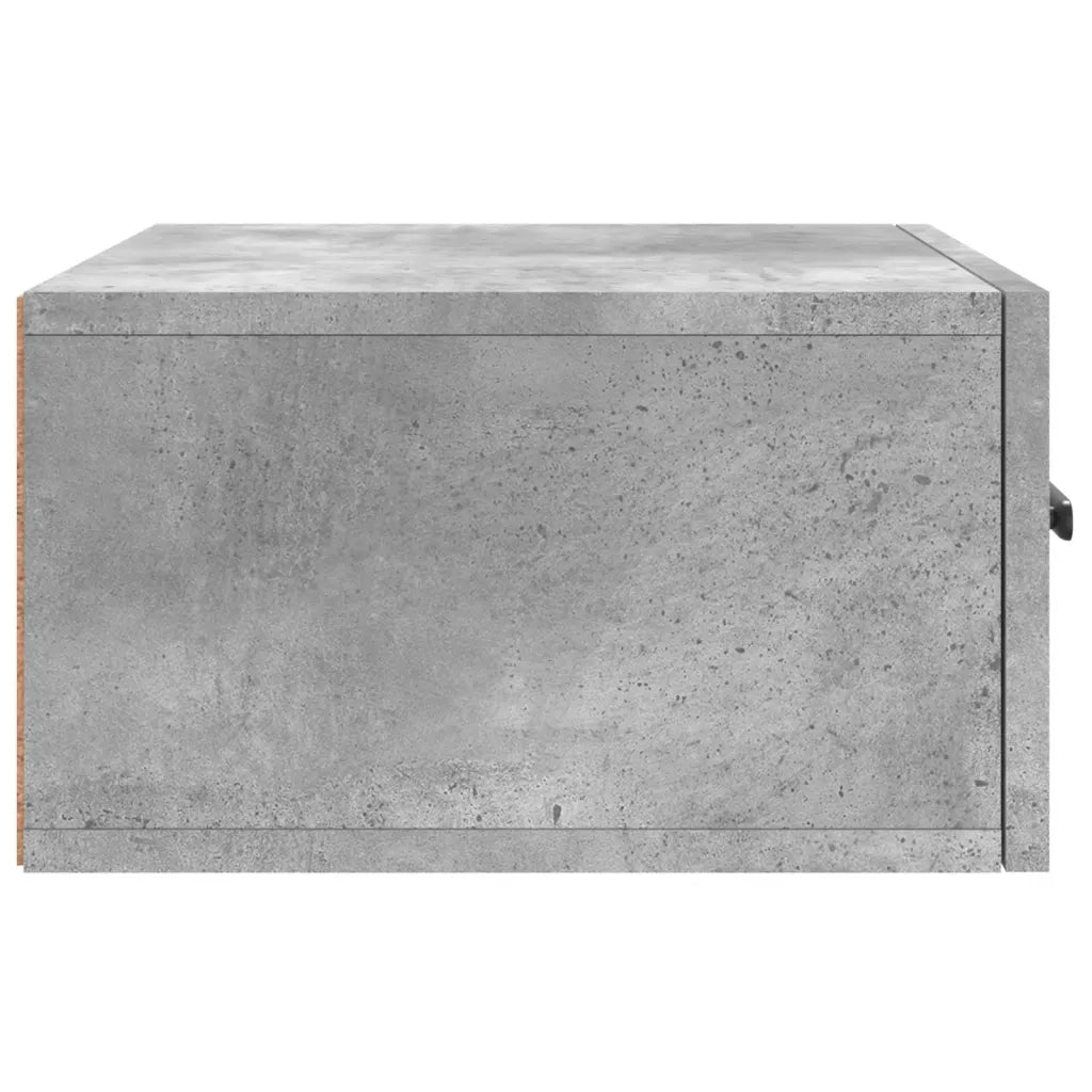Comodino a Muro Grigio Cemento 35x35x20 cm 829844