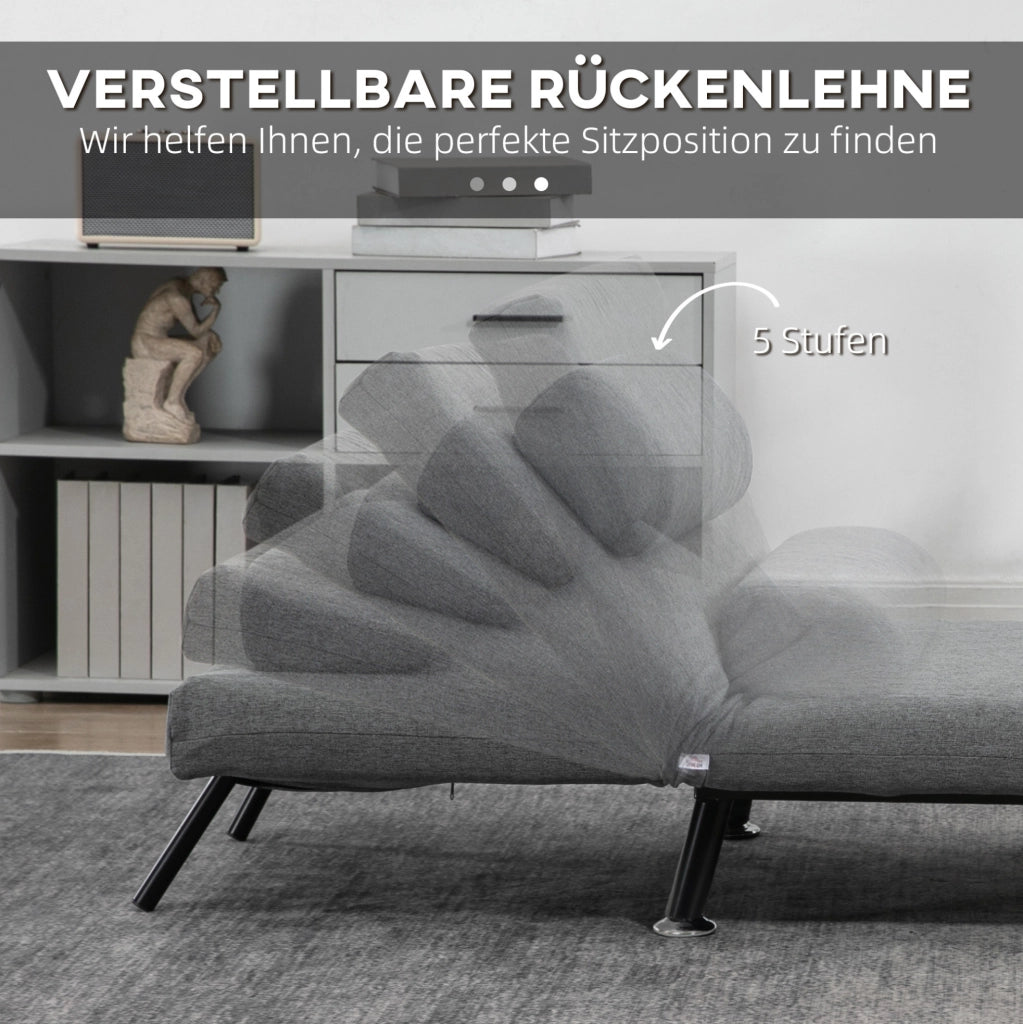 Poltrona letto pieghevole in grigio scuro 75 x 70 cm