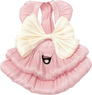 Abito per cagnolino principessa, pantalone per gatto con abito a strisce con anello, tutu da ballerina carina, abbigliamento estivo per animali domestici, taglia L (3,5-5 kg), rosa.