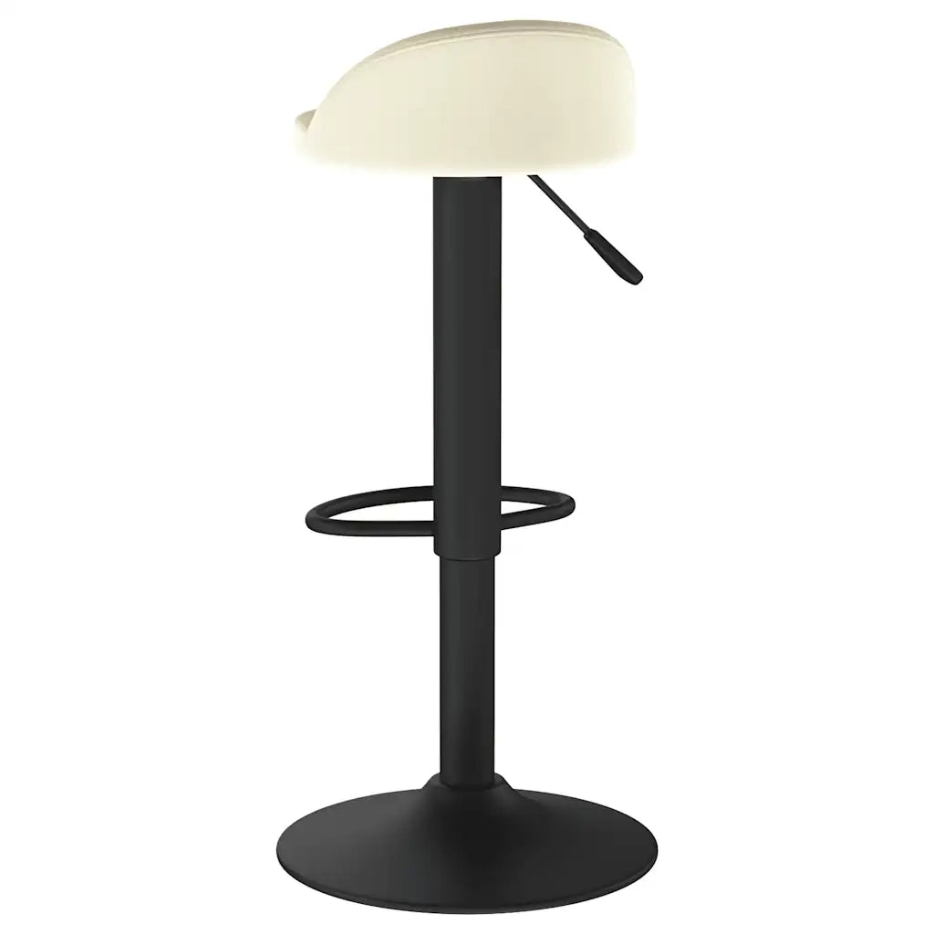 Sgabello da Bar Crema in Velluto 333589