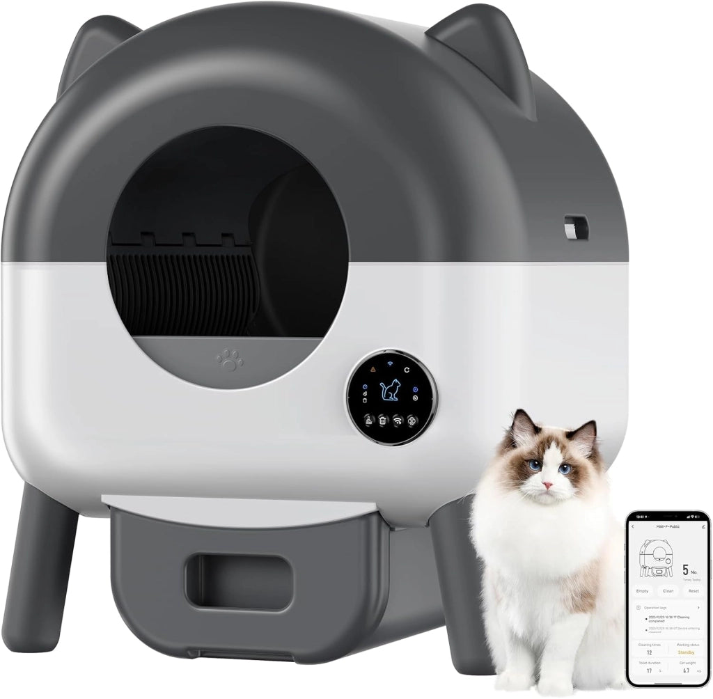 Lettiera Gatto Autopulente 89 L Con APP; Capacità Massima; Lettiera Automatica Per Gatti; Lettiera Con Triplo Sensore Di Sicurezza; Ampio Spazio;Adatta a Famiglie Con Più Gatti