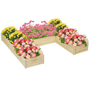 5 Pezzi Bacche Giardino Modulari Legno ¨C zephmum ¨C Naturale 230x230x28 cm