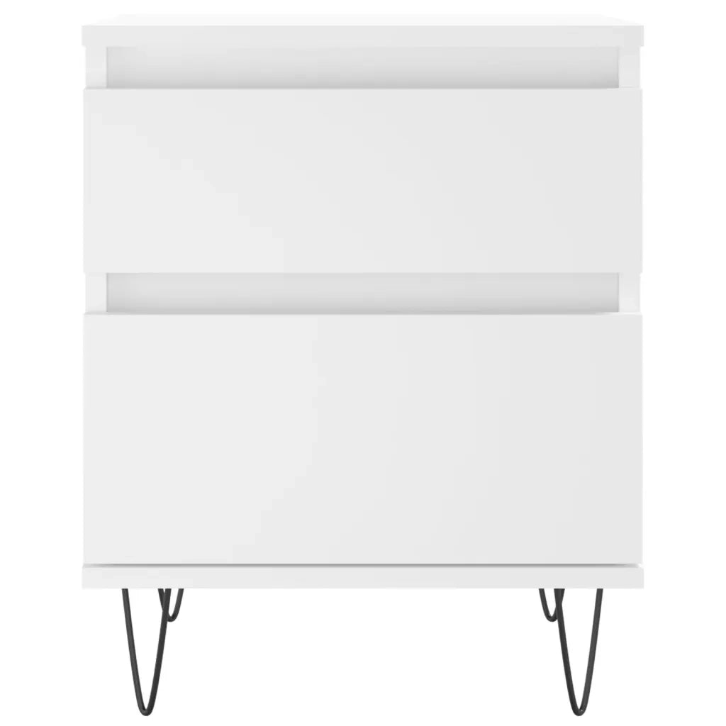 Comodino | Armadio da Notte | Mobiletto da notte Bianco 40x35x50 cm in Legno Multistrato
