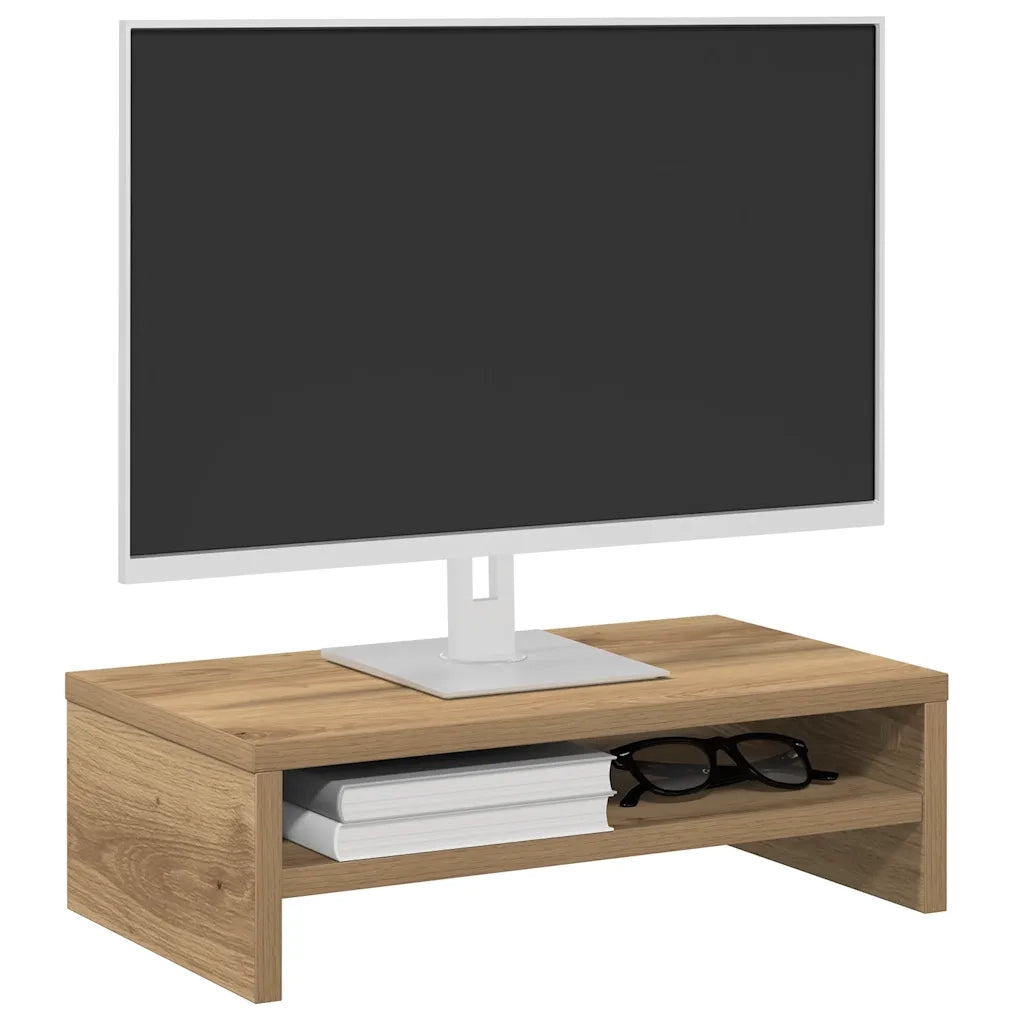 Supporto Monitor Rovere Artigianale 42x24x13 cm Multistrato 855797