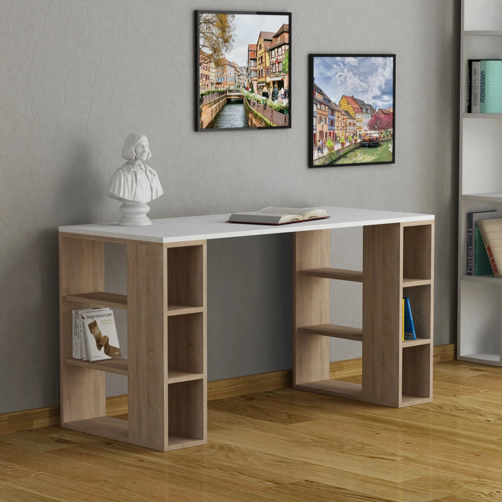 Scrivania in legno "Colmar" - 140 x 75 x 60 cm - Bianco