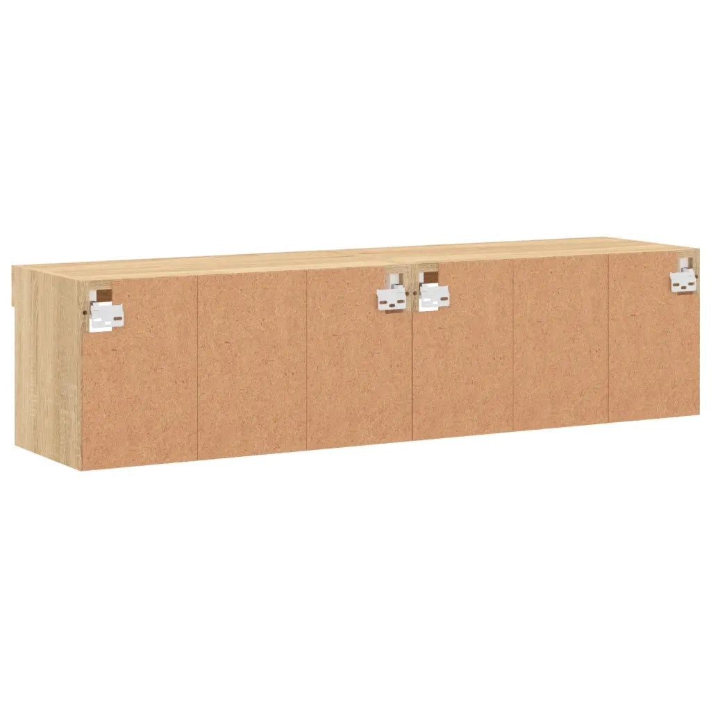 Mobili TV con Luci LED 2pz Rovere Sonoma 60x30x30 cm 837132