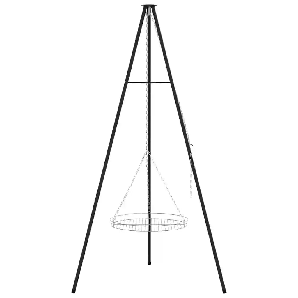 Treppiede da Campeggio 2 pcs Nero Acciaio 42010331
