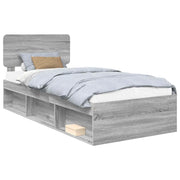 Letto singolo | Letto per adulti | Struttura del letto Grigio Sonoma 90 x 200 cm Pino massello