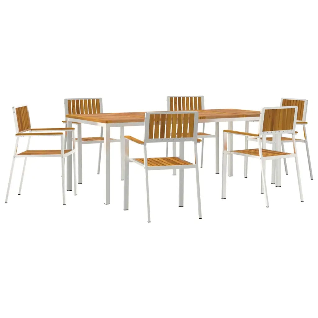 Set da pranzo per esterni 7 pcs Legno di Acacia Massello 3334795