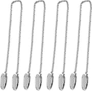 Servettenketting in Argento, Meta, Porta Servetten Portatile, Clips, Catenella per Servetten, Accessorio da Cena (50 cm)