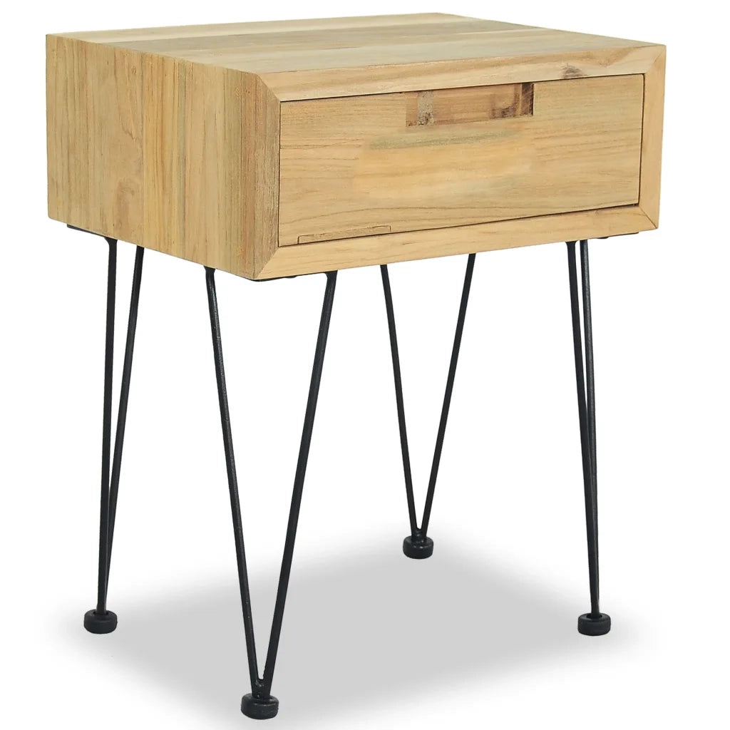 Comodino 40x30x50 cm in Legno Massello di Teak cod mxl 30915