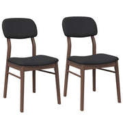 Sedie da Pranzo con Cuscini 2 pz | Sedie da cucina Marrone Legno Massello di Hevea