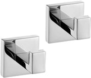 Due Maniglie per Asciugamani in Acciaio Inossidabile con Montaggio a Parete - Finishing in Acciaio Inox - Accessori da Bagno - Costruzione Sostenibile - Maniglie per Abbigliamento