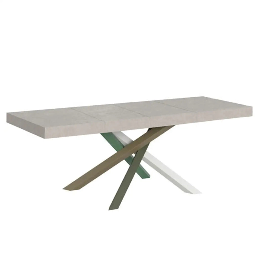 Tavolo allungabile 120/224x90 cm Volantis cashmere gambe multicolore 4/B