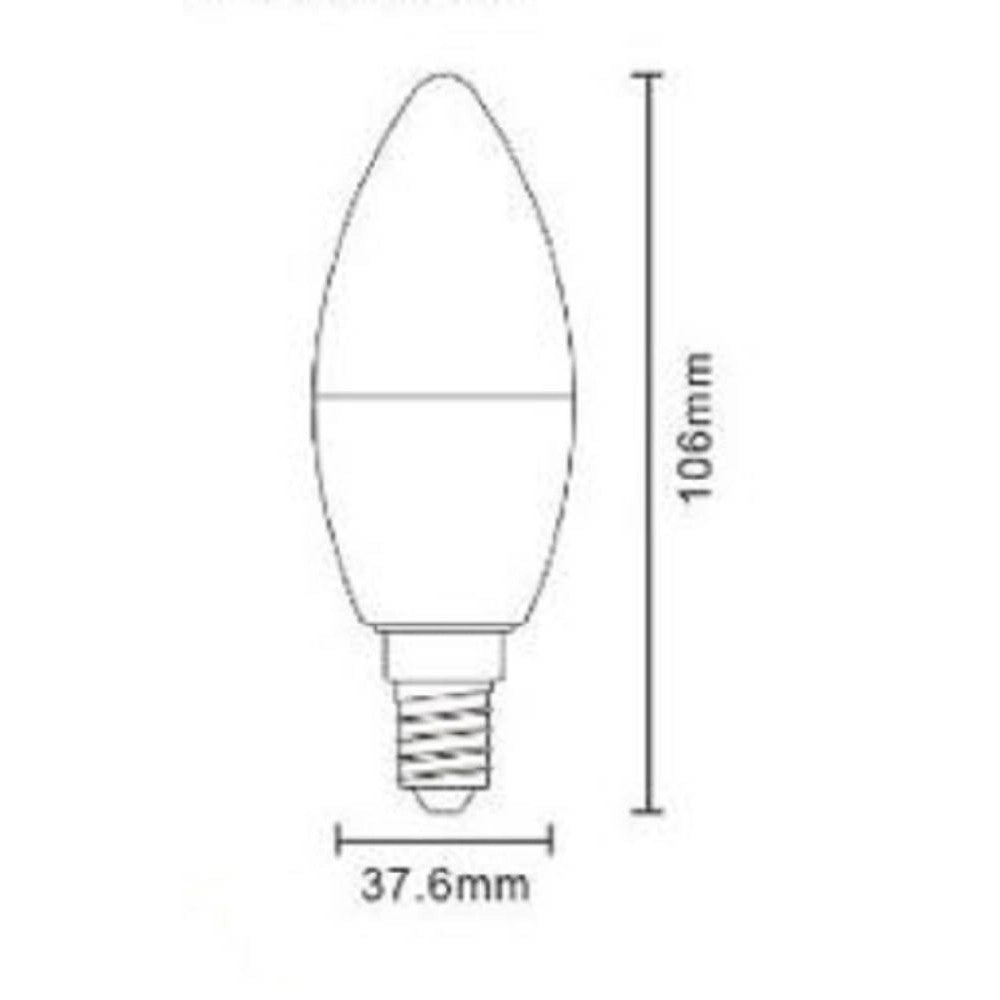 Trade Shop - Lampadina Led E14 9w Candela Smd E14 820 Lumen Luce Calda Naturale Fredda C36-9w -