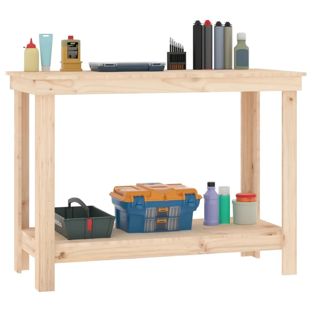 Banco da Lavoro 110x50x80 cm in Legno Massello di Pino 822501