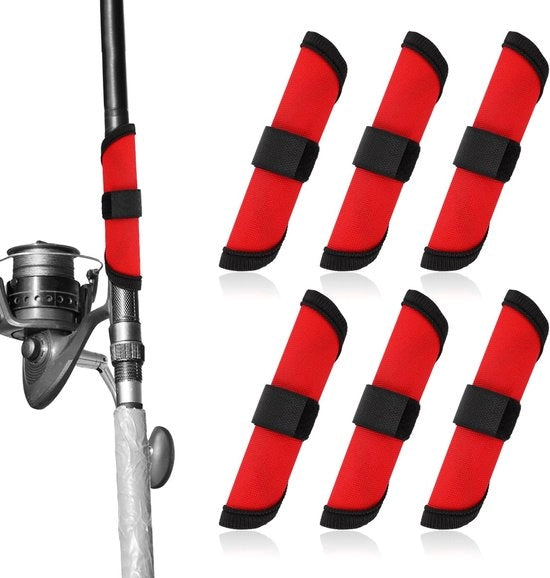 Visaashoezen 6 Stuks - Vishaakbeschermers - Protezione per Spine - Veilig Vissen - Diametro 15 cm - Materiale di Qualità Canvas/Oxford - Protezione per Spine in Plastica