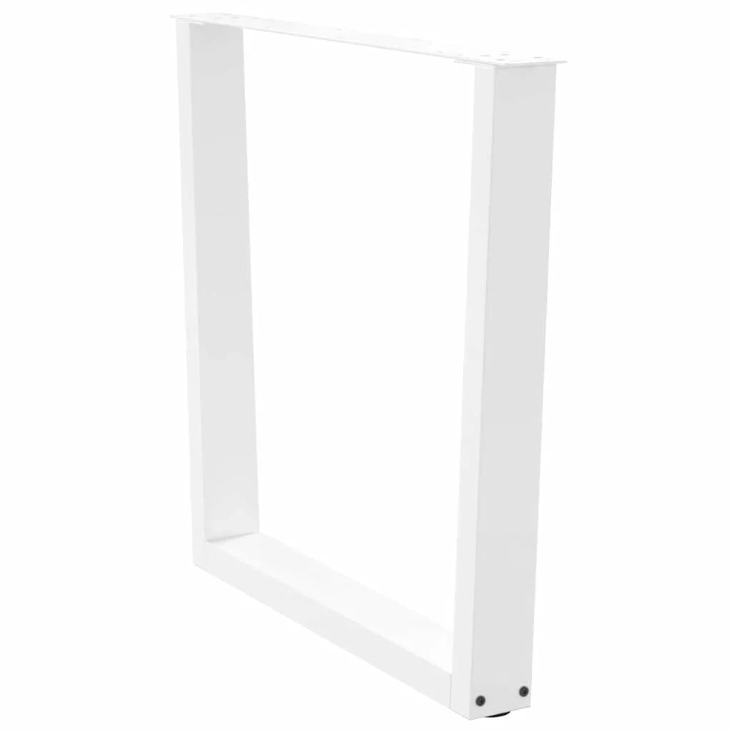 Set di 2 gambe regolabili per tavolo da pranzo a forma di V 90 x 72 cm stile moderno acciaio bianco 02_0056939