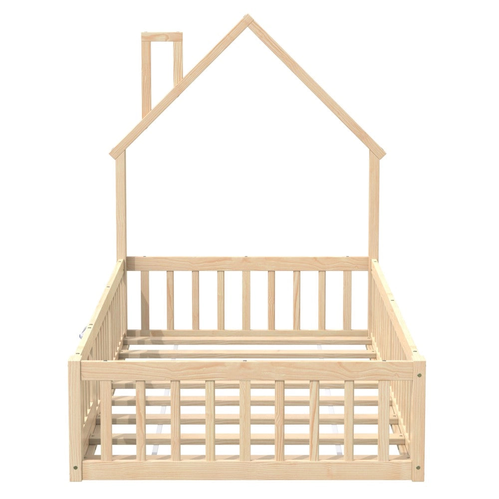 Letto Casetta 90x200 con Lattenrost ¨C Xylo ¨C Pino Naturale