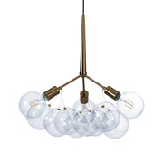 Lampadario in metallo verniciato ottone anticato opaco cm. Ø.60 H.60