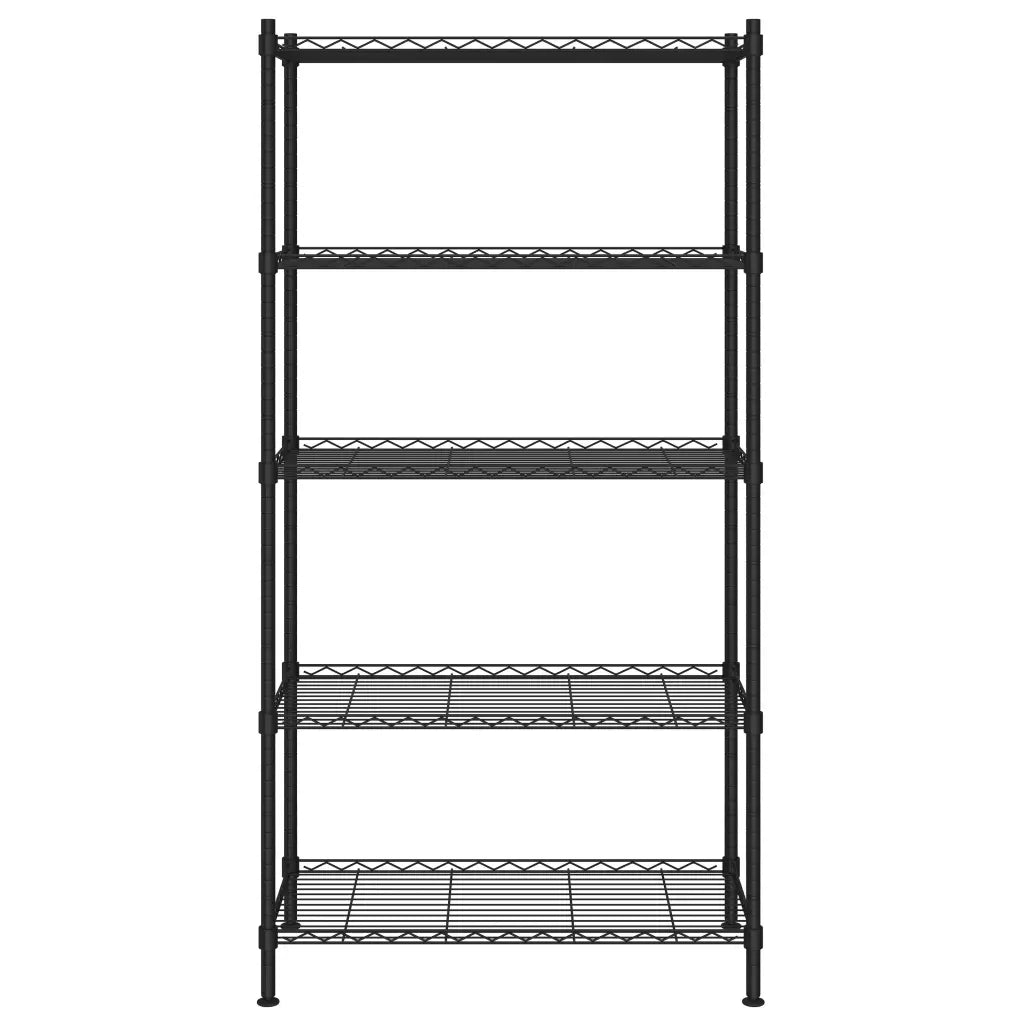 Scaffale a 5 Livelli 90x35x180 cm Nero 250 kg 324624