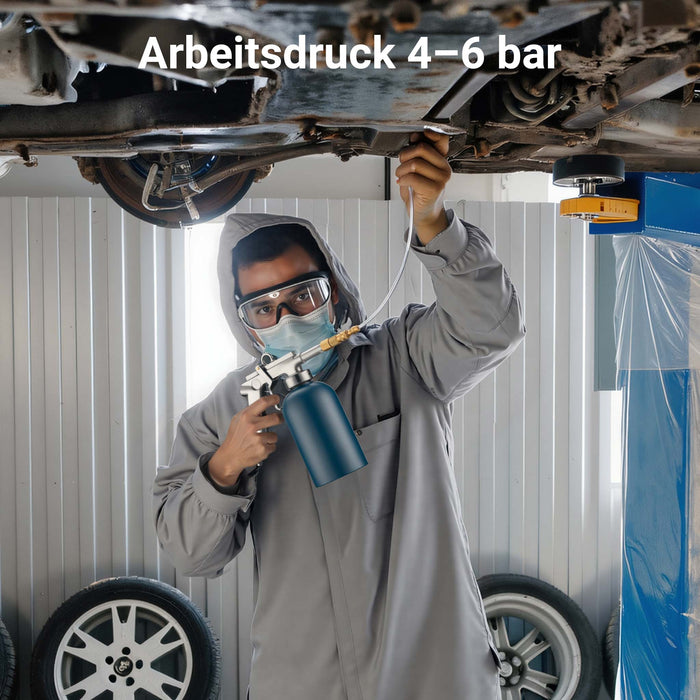 Pistola a spruzzo 1100ml 4-6bar 1/4" Spruzzatore Erogatore per protezione scatolati auto