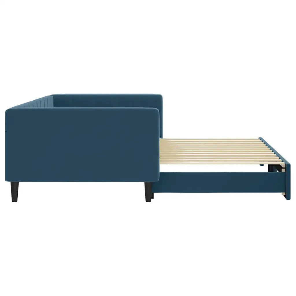 vidaXL Divano Letto con Letto Estraibile Blu 100x200 cm in Velluto