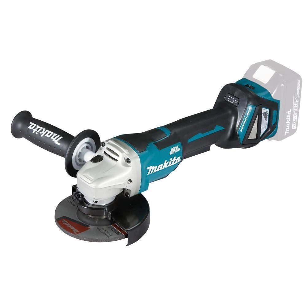 Makita DGA515Z Smerigliatrice angolare 125 mm 3000-8500 rpm Batteria Brushless colore Nero Blu