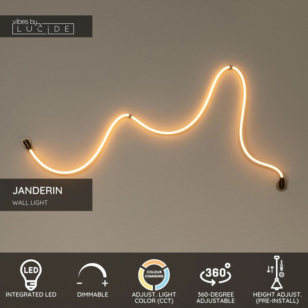 Applique da parete JANDERIN LED integrato champagne Lucide