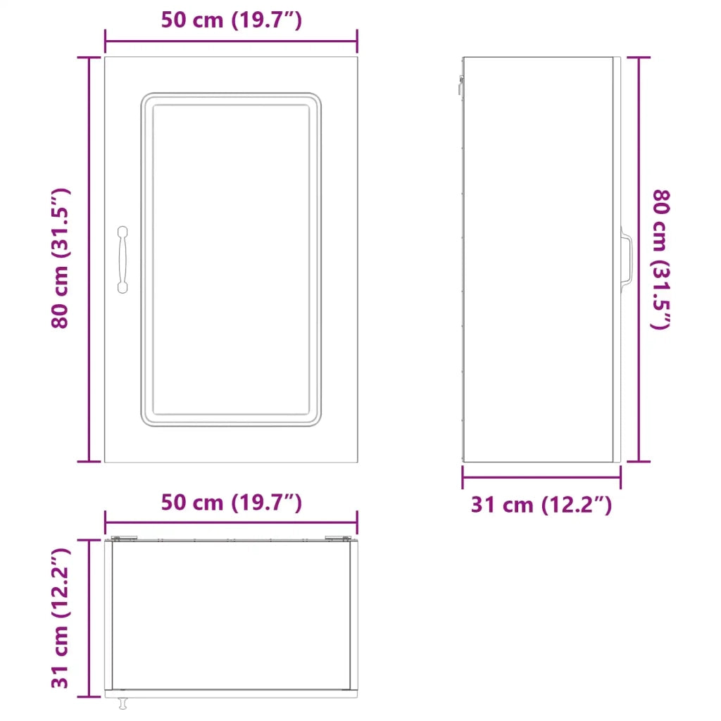 Pannello lavastoviglie Kalmar Legno vecchio 50 x 31 x 80 cm 884692