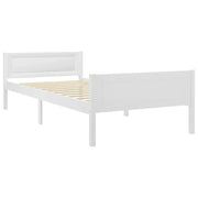 Giroletto senza Materasso Bianco 90x200 cm Legno Massello Pino 322103