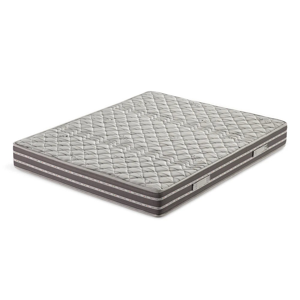Materasso MADE IN ITALY DIAMOND 160X190 con Memory Foam, rivestimento in tessuto antiacaro millerighe Carbon e fascia traspirante laterale