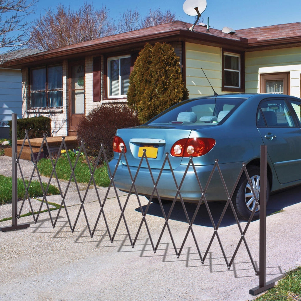 Cancello Estensibile per Giardino ¨C zephmum ¨C Alluminio Marrone 35-300cm