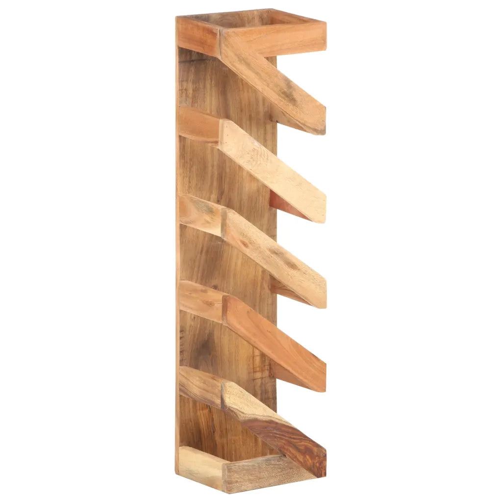 Portavino da 5 Bottiglie in Legno Massello di Acacia 321626