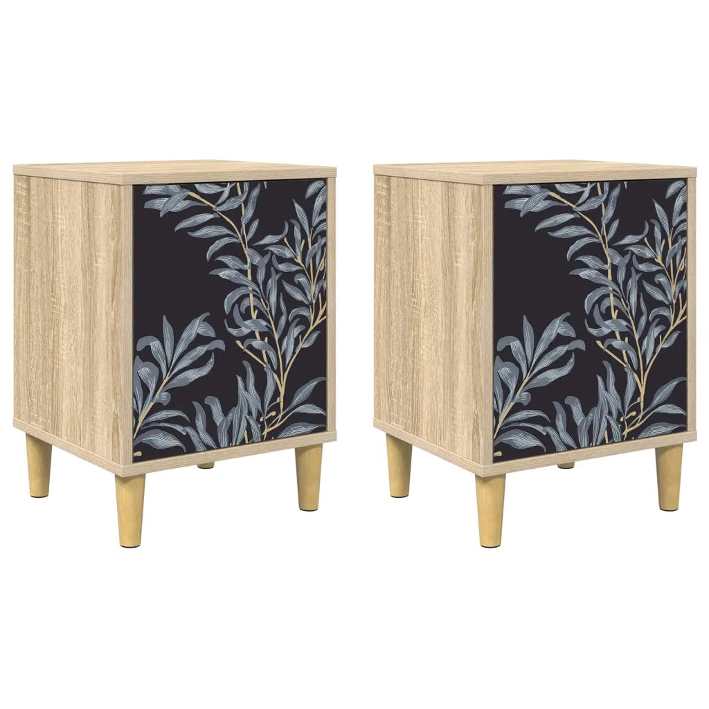 Armadio da Notte DOKKUM 2 pz Rovere Sonoma 36 x 33 x 50 cm 8007206