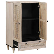 Credenza | Madia | Buffet da pranzo | Armadio da pranzo Bianco 60 x 33 x 100 cm legno massello di mango