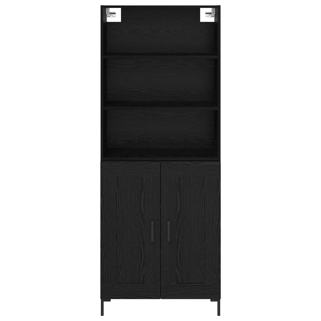 Credenza Rovere Nero 69,5 x 34 x 180 cm Legno multistrato