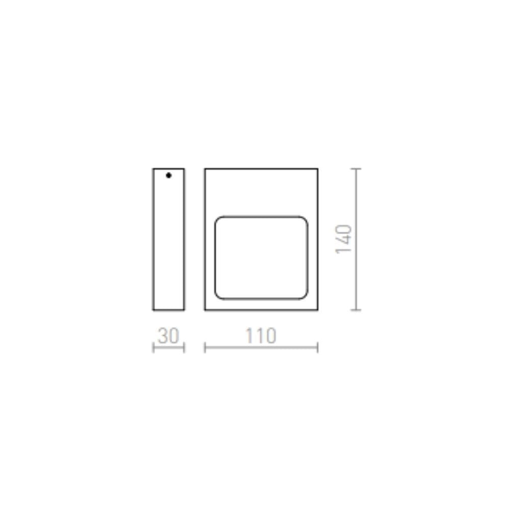 Faretto LEA da parete bianco 230V LED 6W 3000K