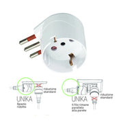 ROSI 78029 ADATTATORE SCHUKO 90 16A 2P+T- 1,0 pz