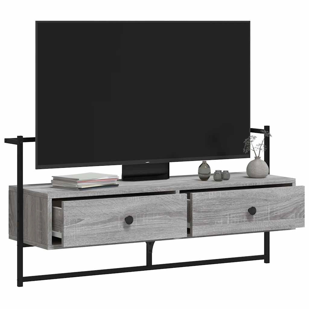 Mobile TV a Muro Grigio Sonoma 100,5x30x51 cm Legno Multistratocod mxl 130472